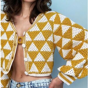 RARE NWT Anna Kosturova | Handmade Triangle Cardigan | OS